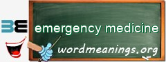 WordMeaning blackboard for emergency medicine